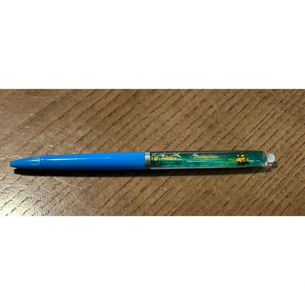 St. Martin West Indies Pirate Ship Vintage Floaty Pen Travel Souvenir Pen